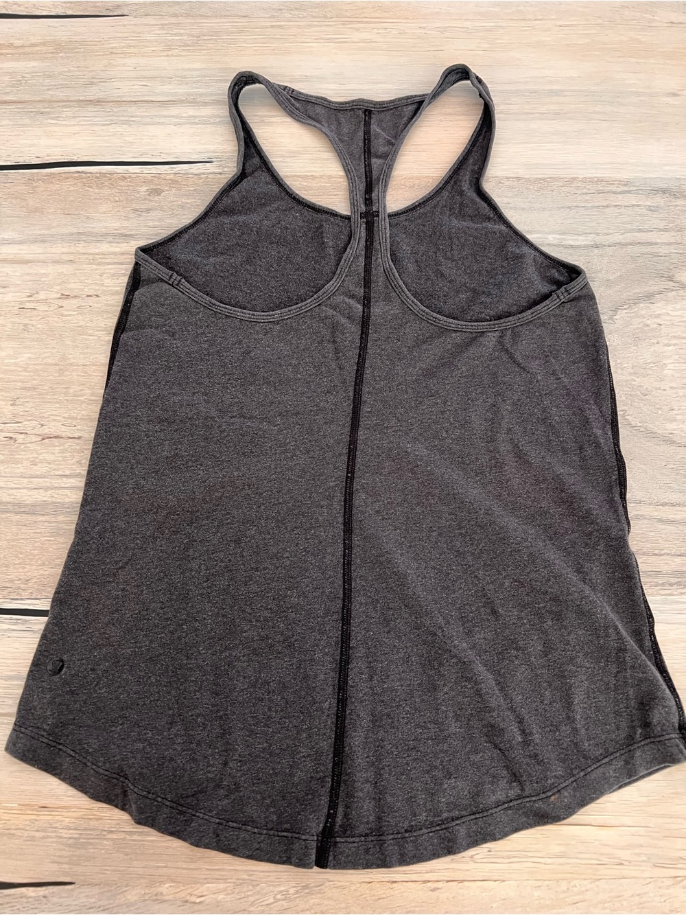 Lululemon Women’s Size 8 Racerback Tank Top Heathered Black Gray Athletic Yoga